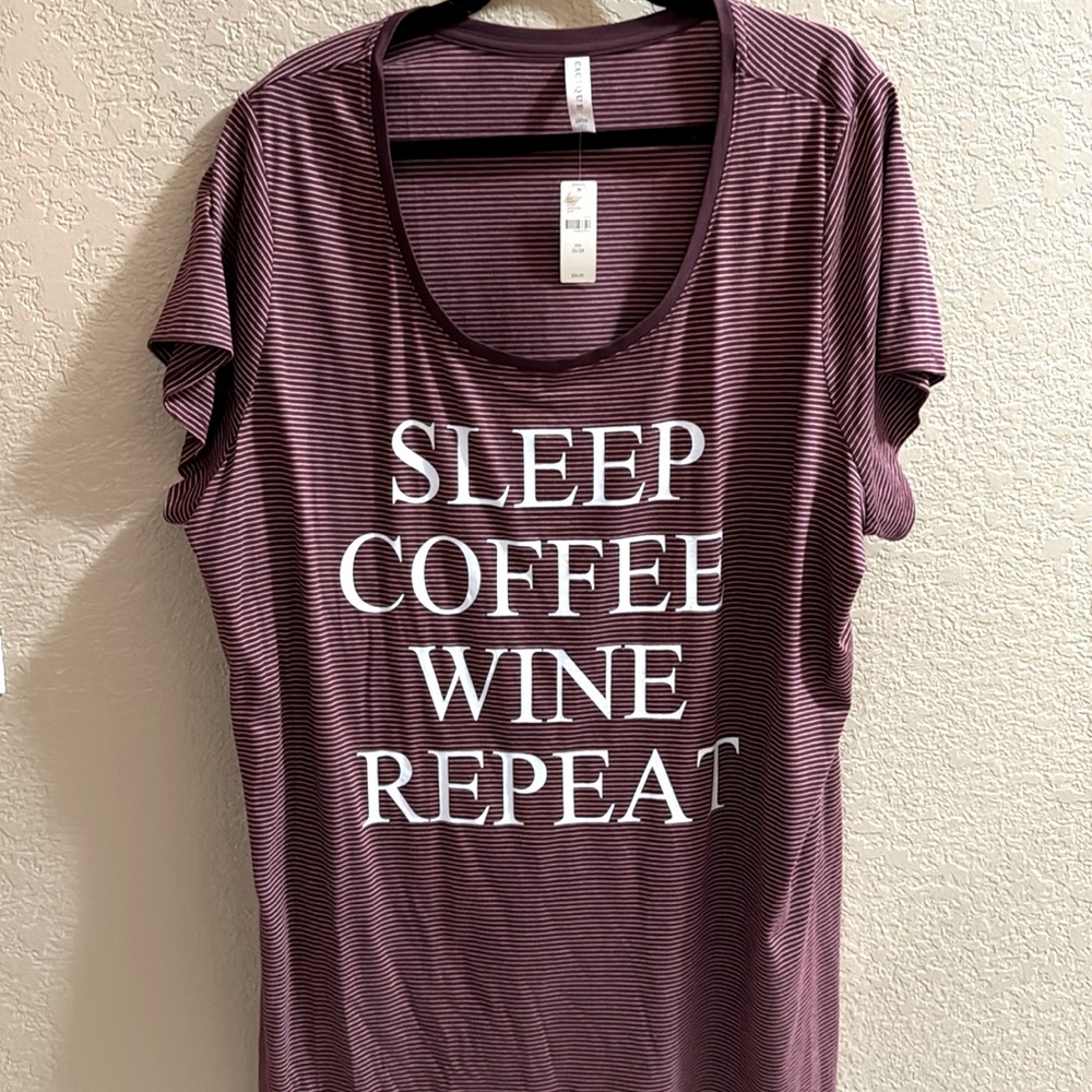 NWT cacique brand, pajama top/long tshirt